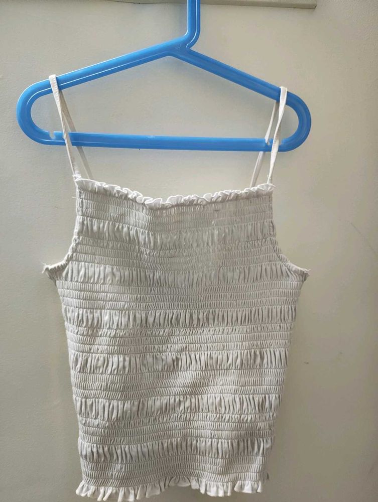 White ribbed Tank Top
