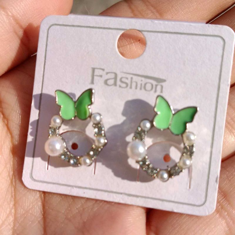 Butterfly Pearl Earrings