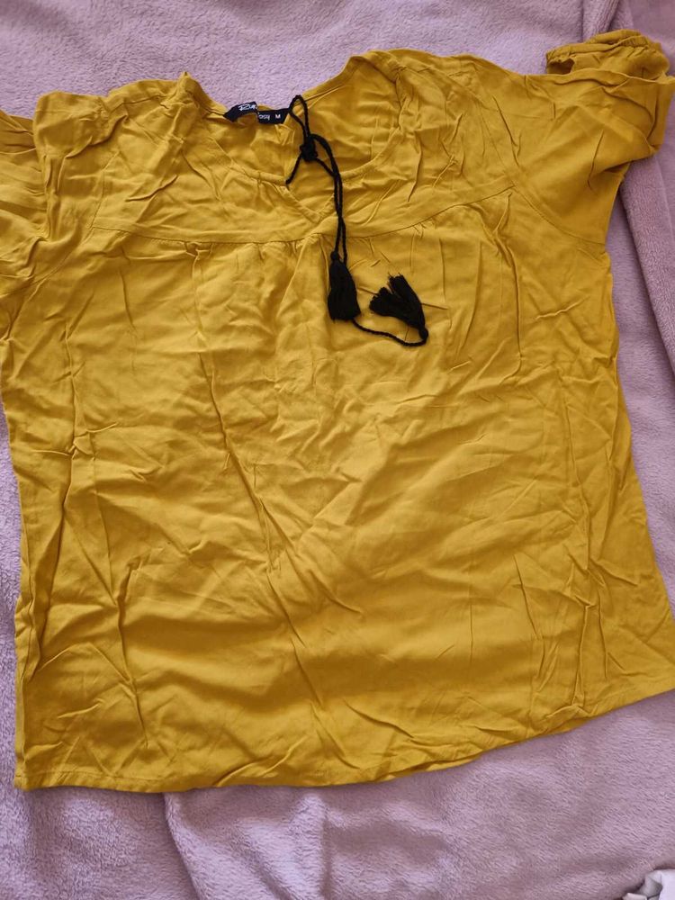 Mustard Yellow Casual Top