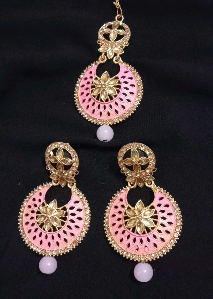 Maangtika And Earrings