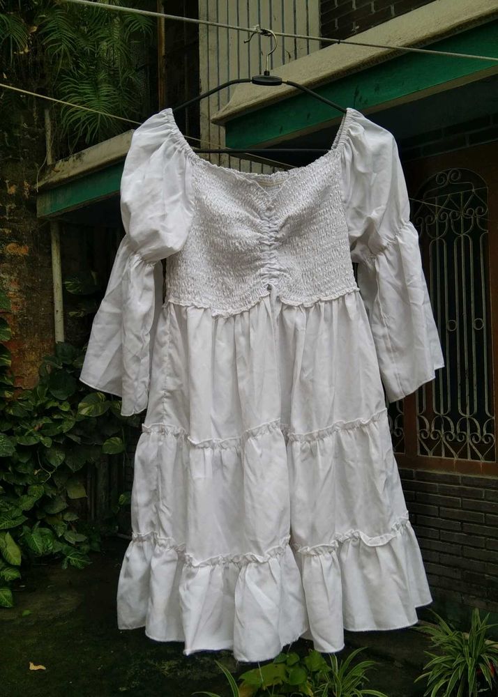 White Flowy Dress 🦢