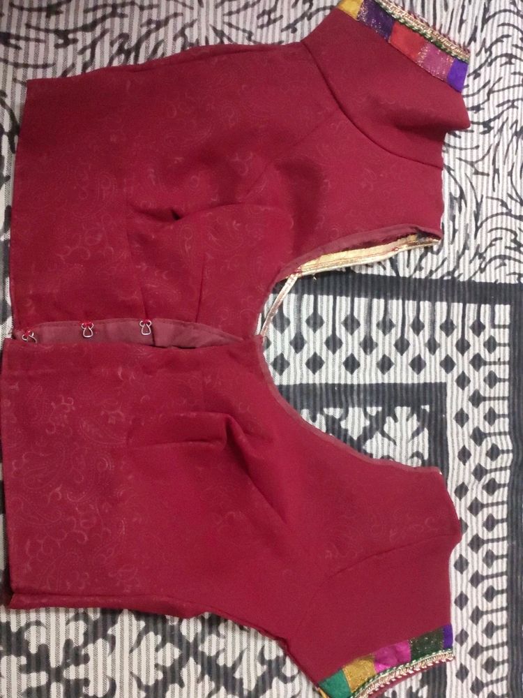 maroon colour blouse