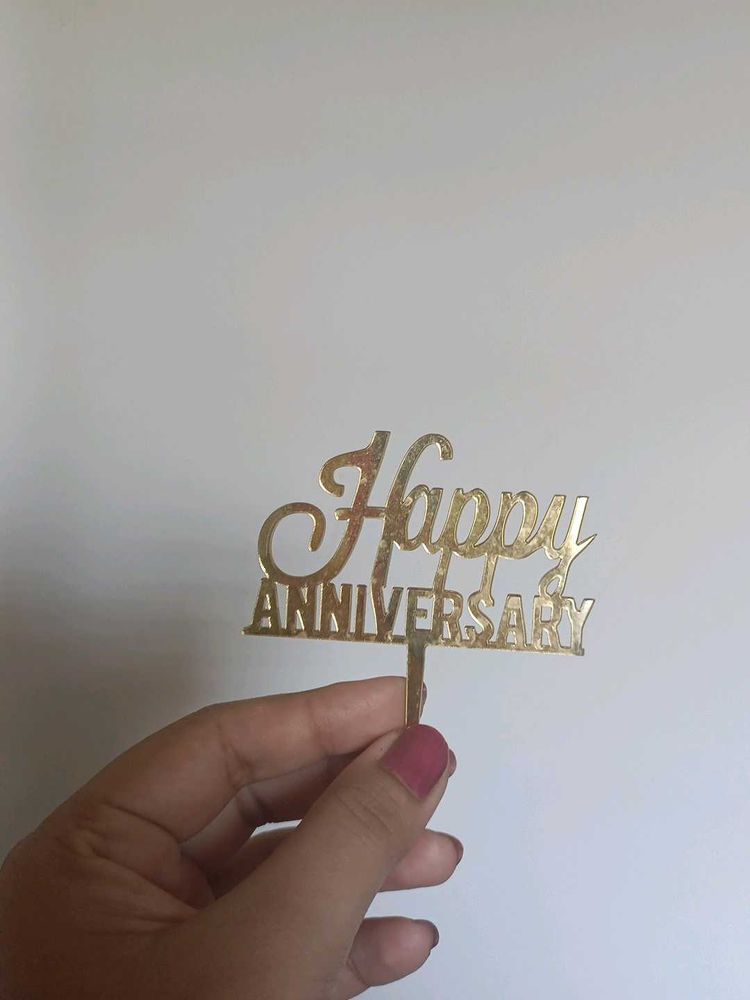 Happy Anniversary Cake Decor