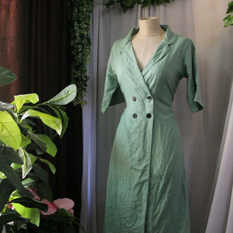 Green Shirt Dress