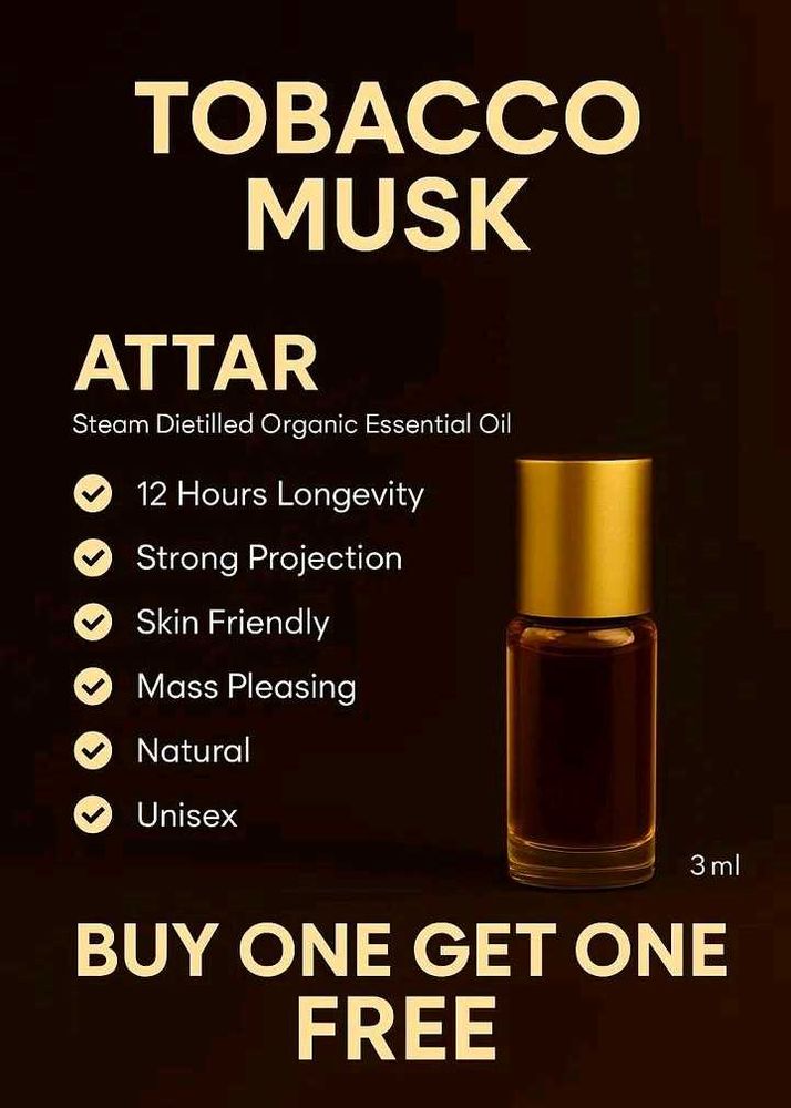 Tobacco Musk Attar - Organic Essential Oil