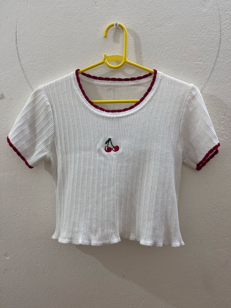 White Crop Top