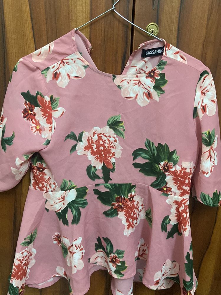 Pink Floral Top