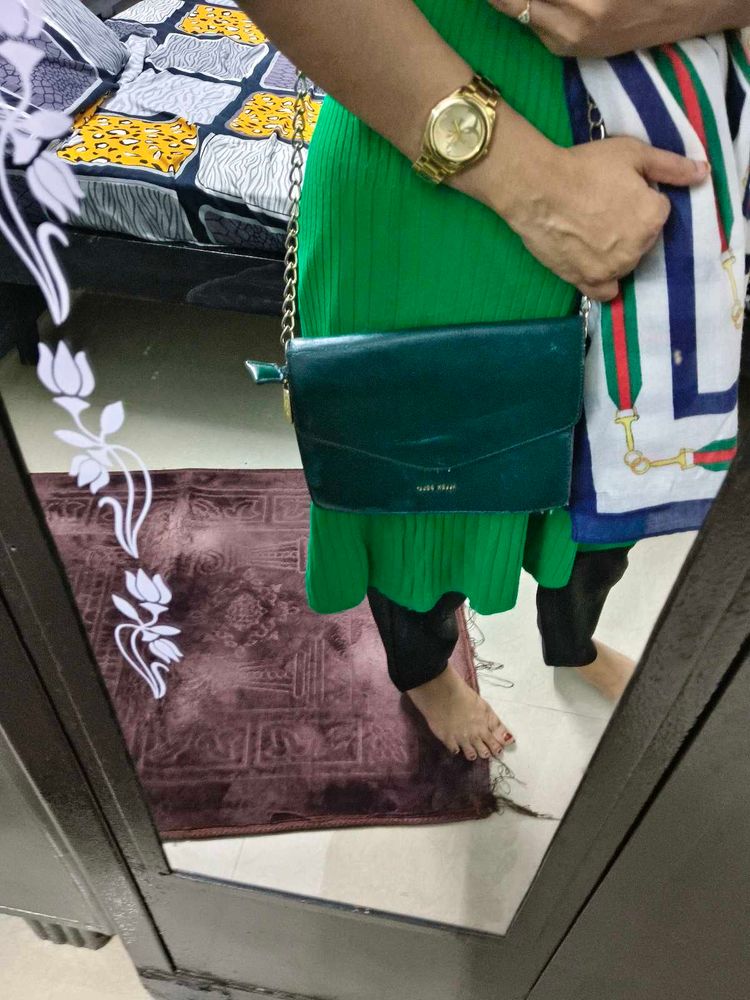 Allen solly  Green Crossbody Bag