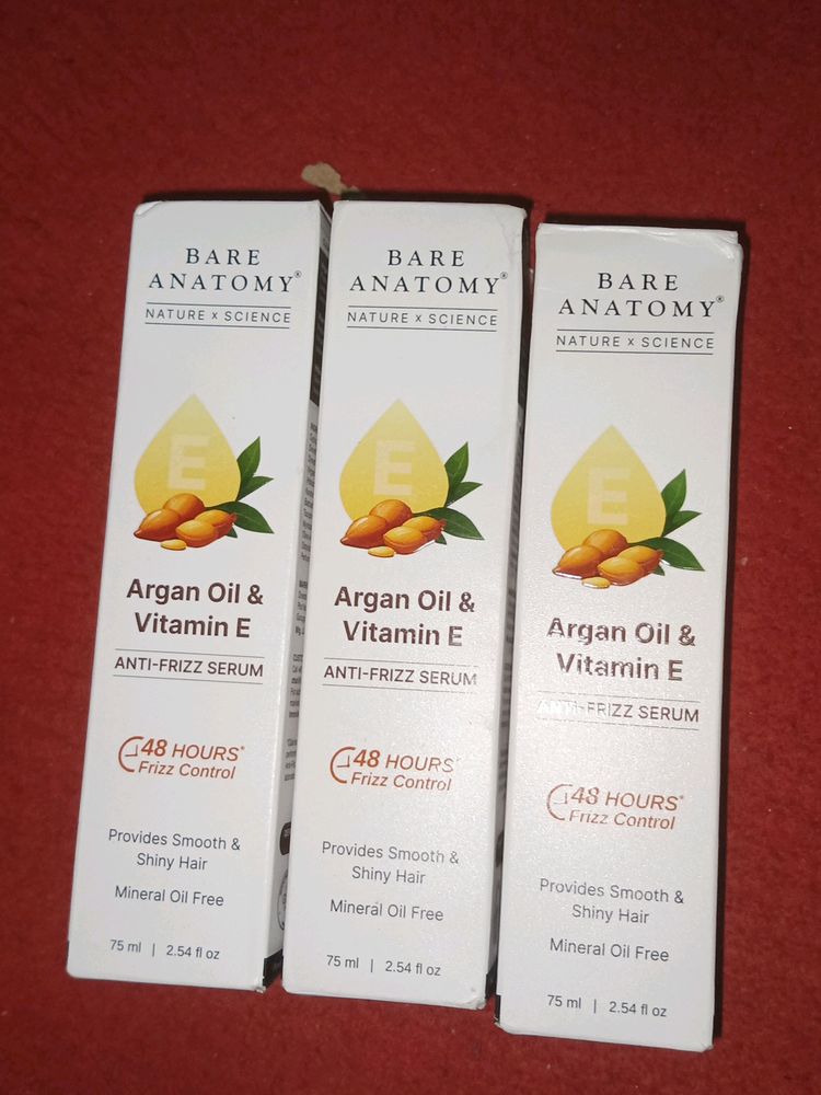 Pack Of 3 Bare Anatomy Anti Frizz Serum