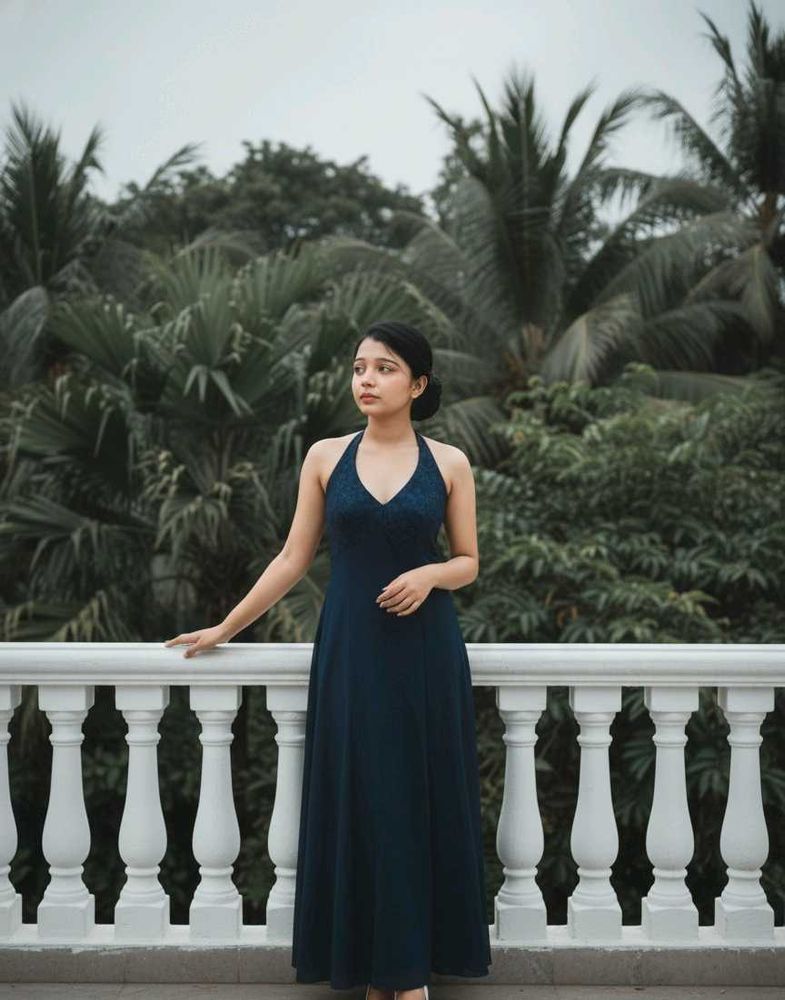 Elegant Navy Blue Maxi Dress