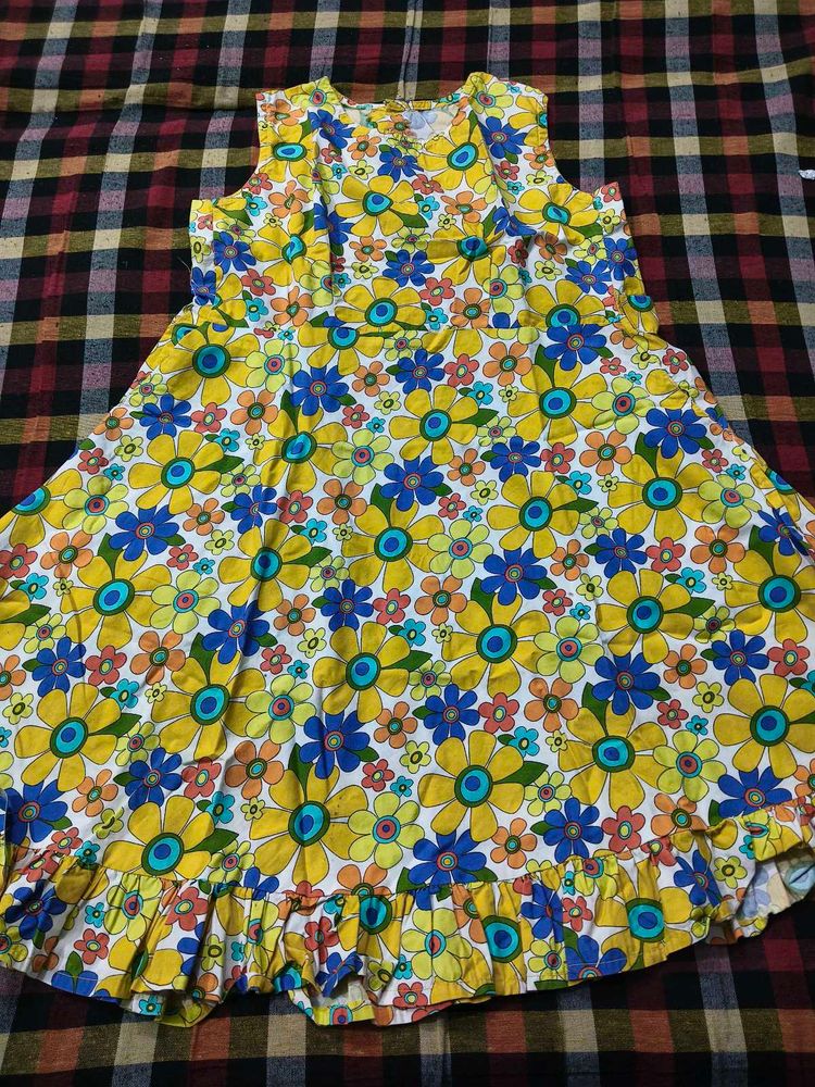 Floral Print Dress For Teenager Girls
