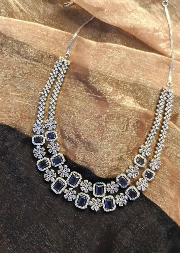 American Diamond Purple Necklace