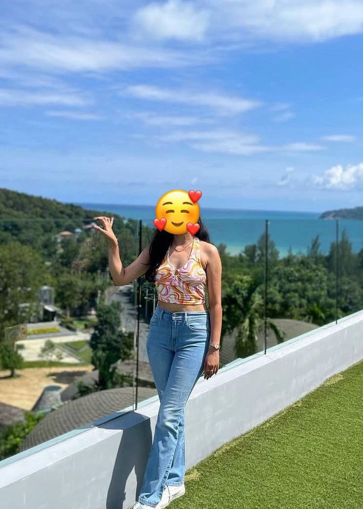 H&amp;M Multi-Coloured Patterned Halterneck Top