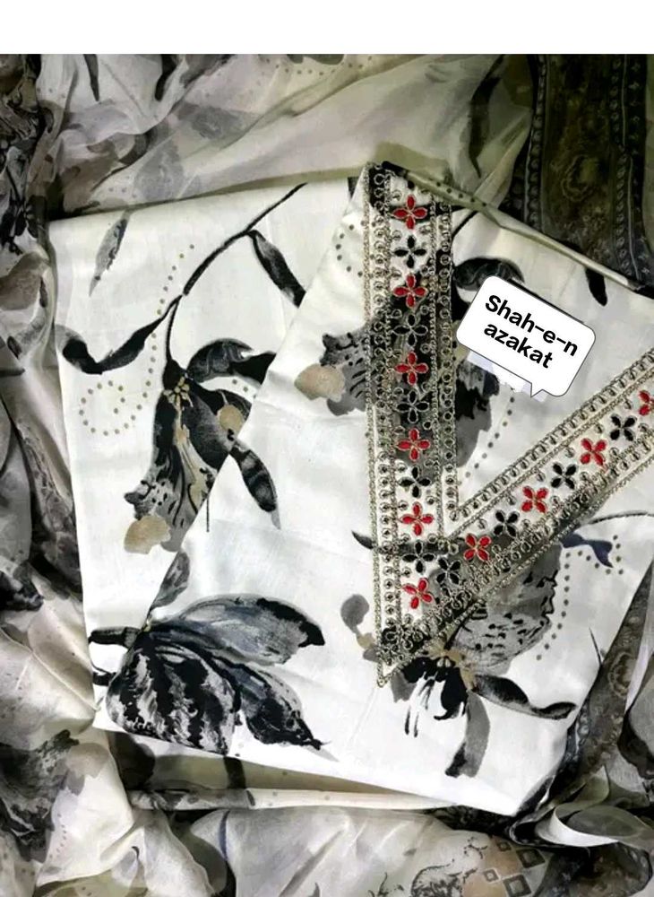 Floral Print Kurti Material