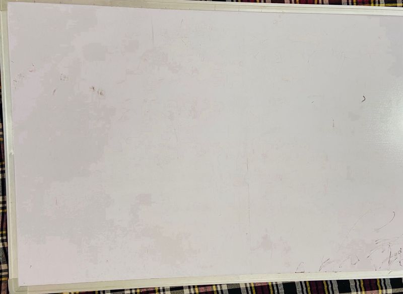 new white board  black and blue marker use