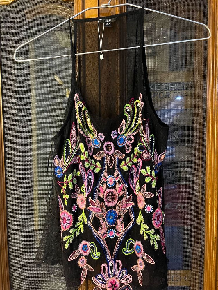 Gorgeous GUESS Embroidered Tank