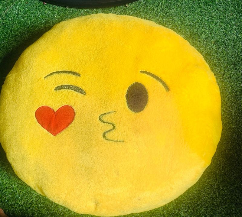 Emoji Kiss Plush Pillow