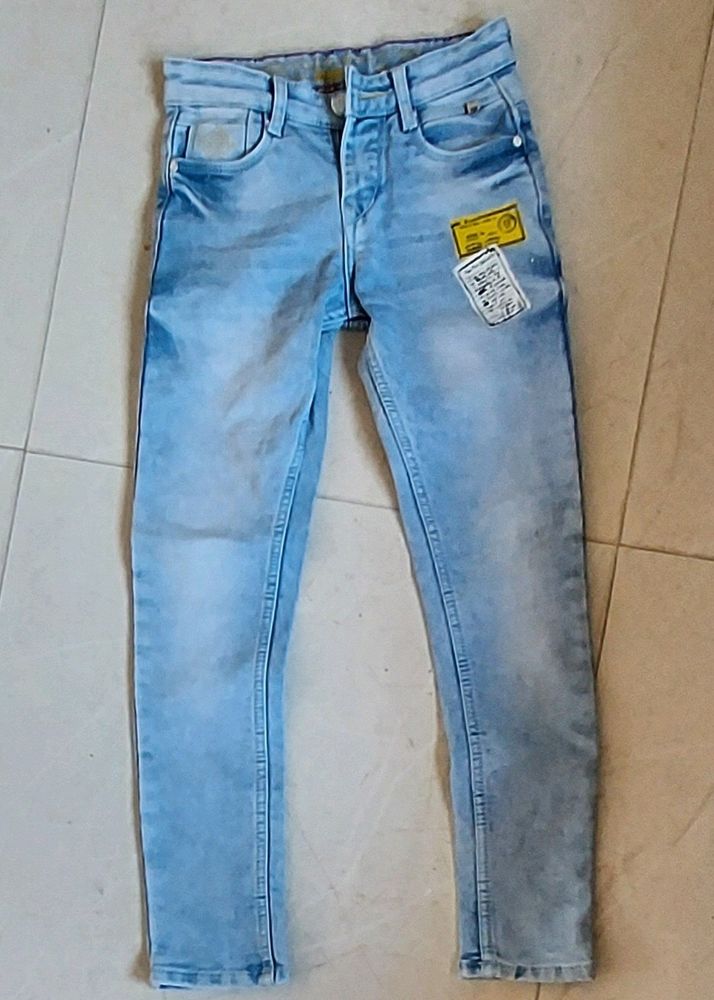 Light Blue Jeans For Boys 8-10 Years Age