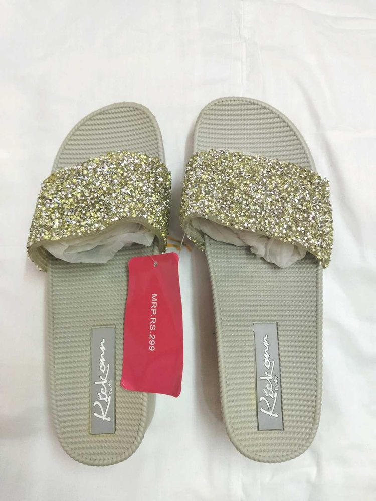 Sparkly Slip-On Sandals