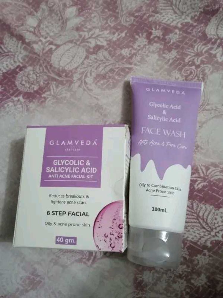 Glycolic &amp; Salicylic Acid Anti Acne Combo ( Face w