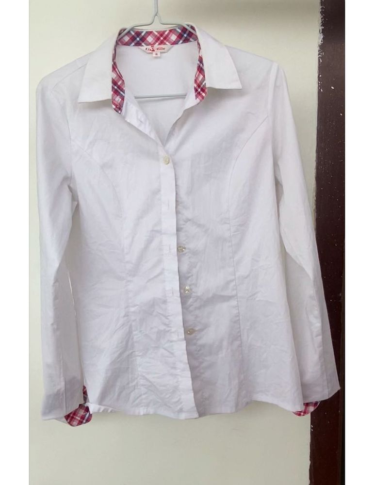 White Button-Down Top