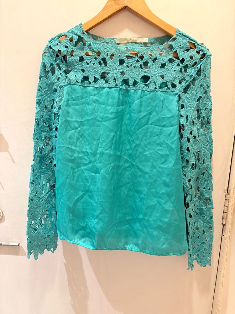 Beautiful Imported Lace Trim Top