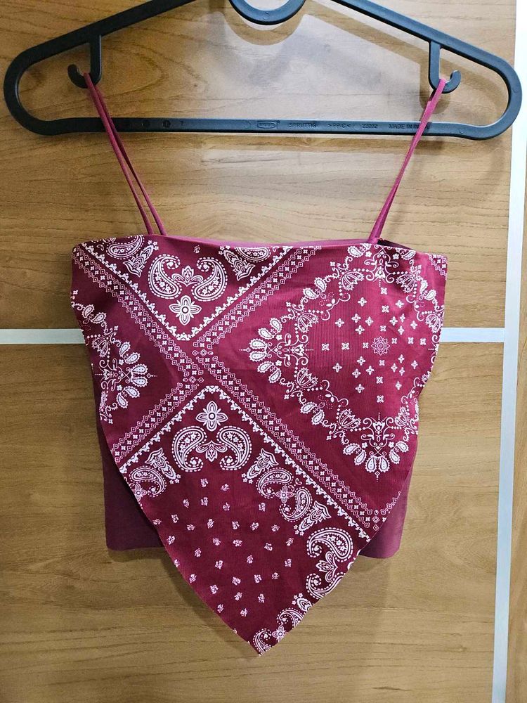 Bandana Handkerchief Spaghetti Top