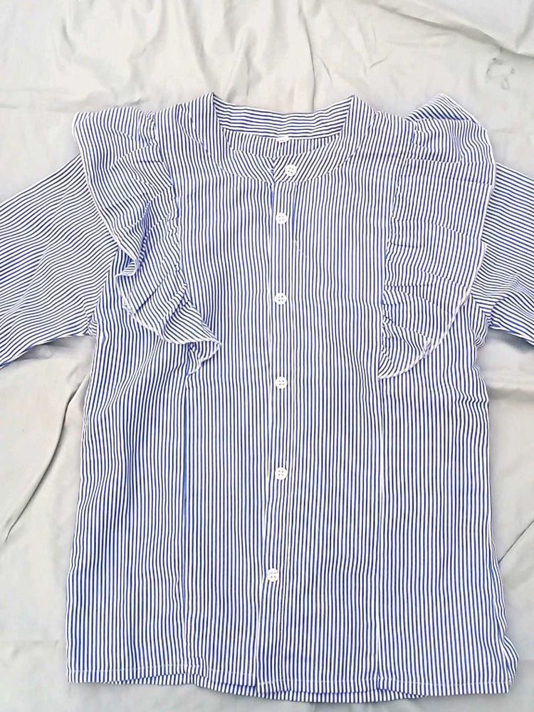 Striped Ruffle Shirt
