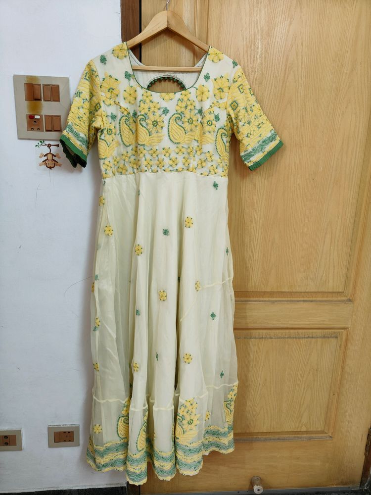New Lucknow Chikankari Georgette Gown