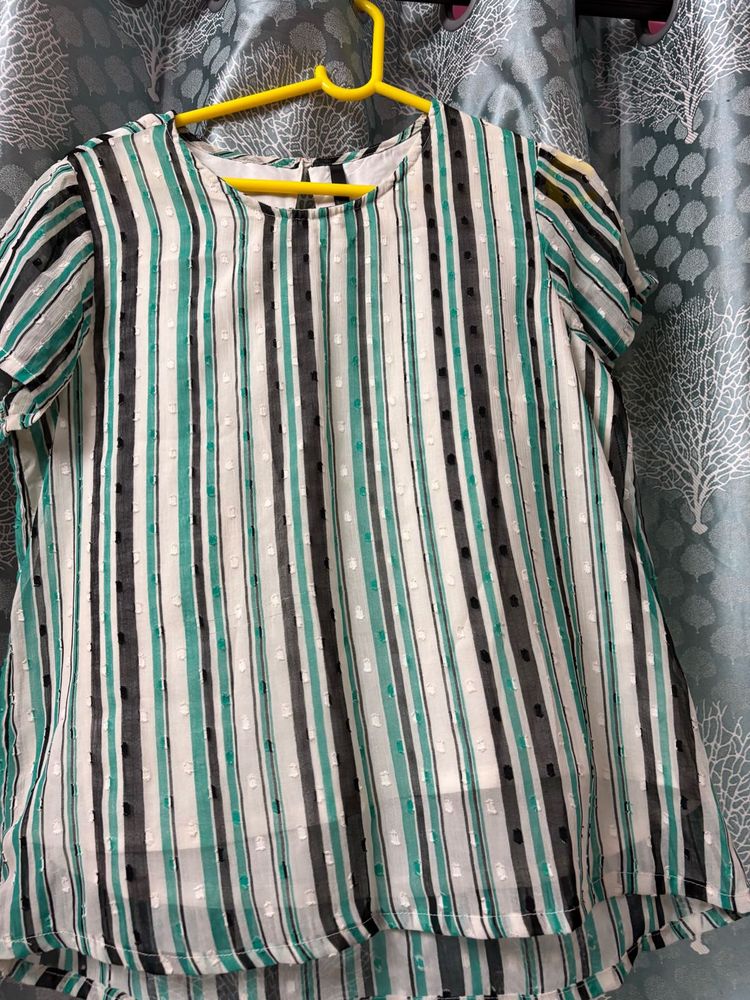 Striped Sheer Top