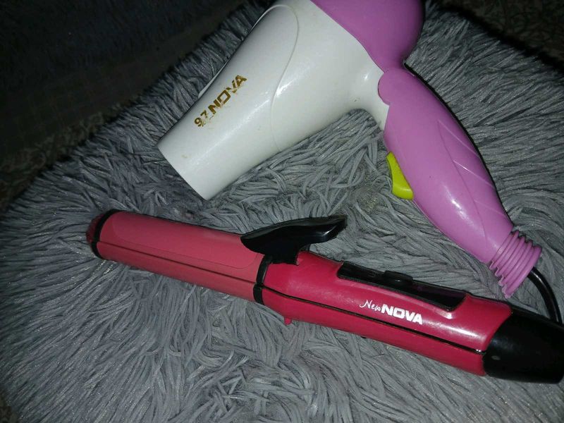Combo Hair Straightener With Curler N Dryer