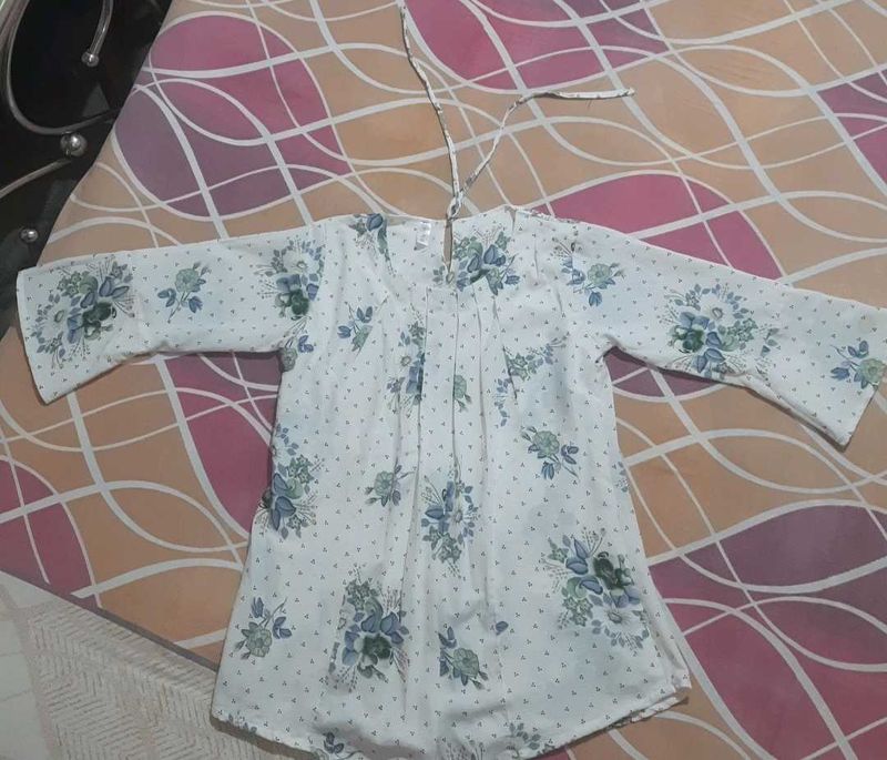 Floral Print Cotton Top