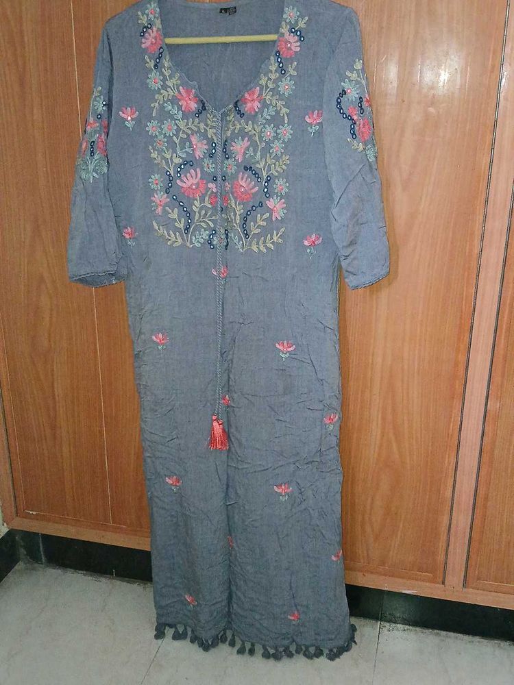 Embroidered Kurta Dress