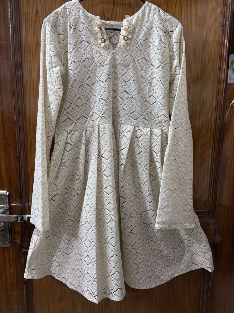 Trendy off white dress