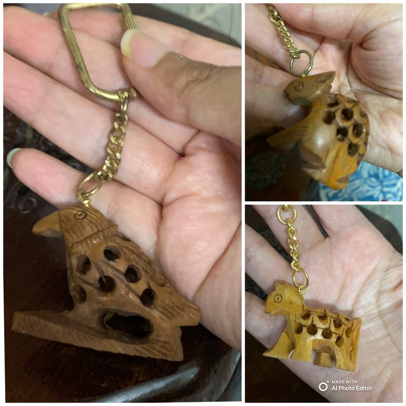 Price Drop💯Combo Of 3 Wooden Rare Keychains