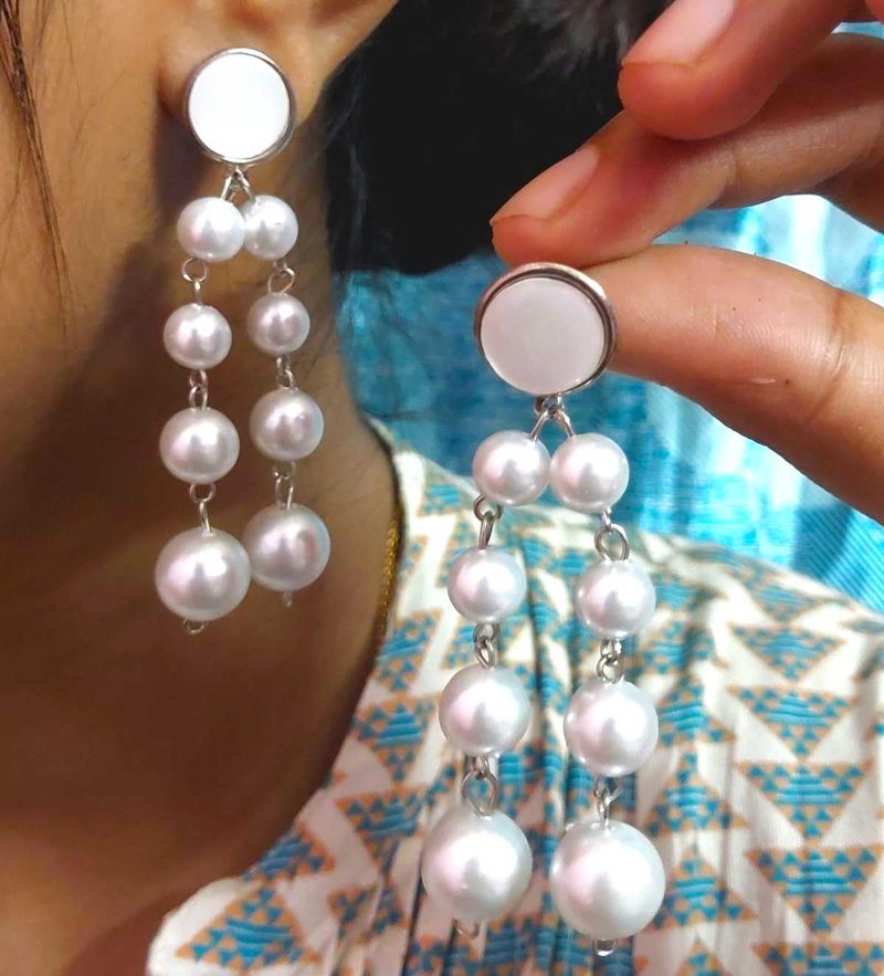 Elegant Pearl Drop Earrings,  New Earring