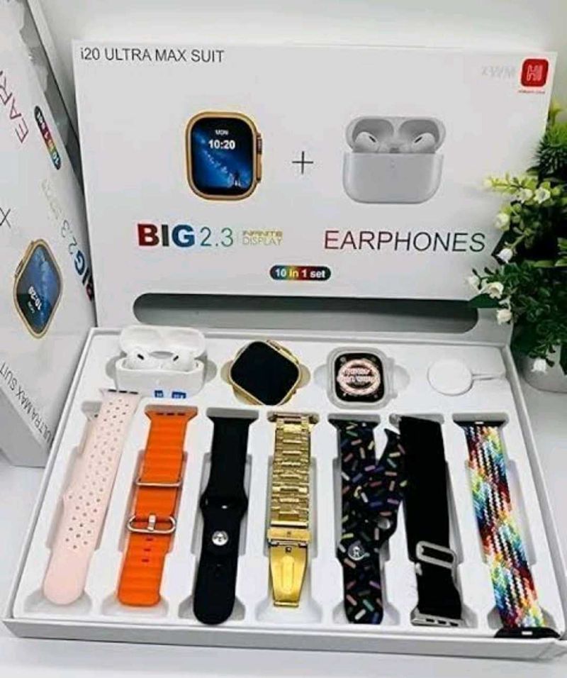 Watch With 7 Straps And Airpods