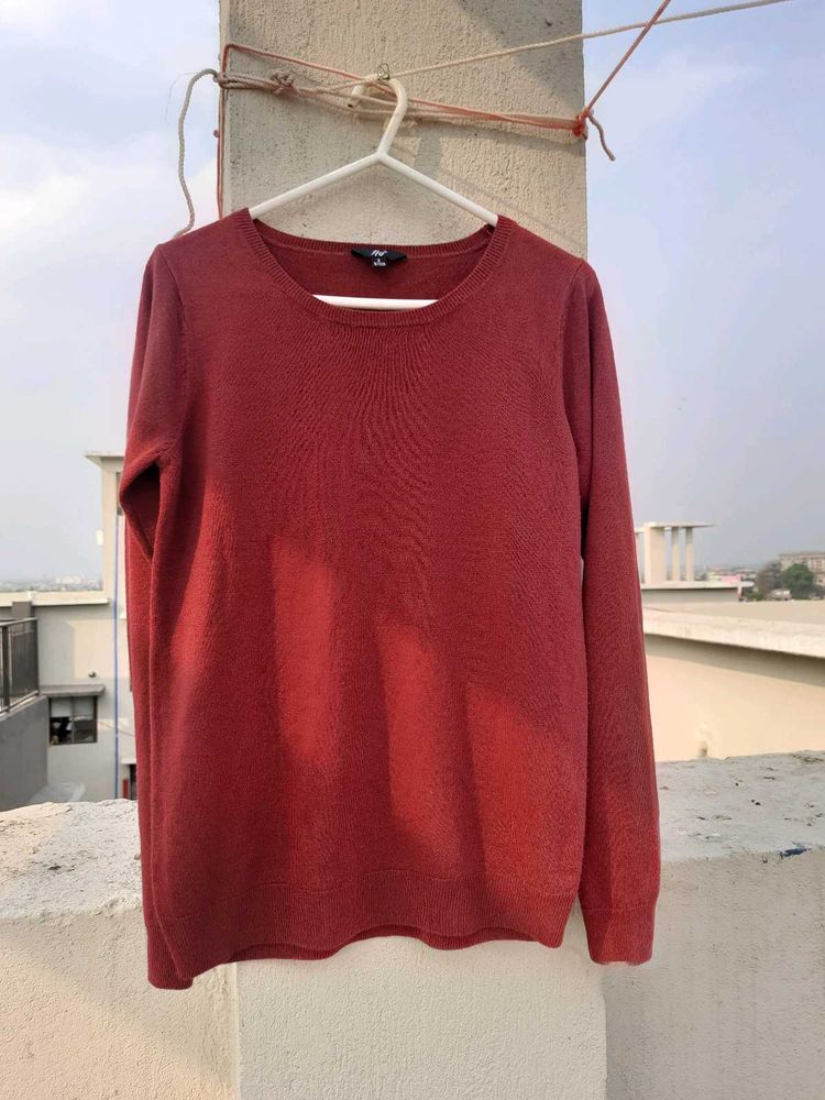 Fig Maroon Sweatshirt For Women