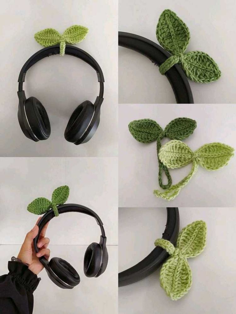 Crochet leaf Sprouts- SET OF 2