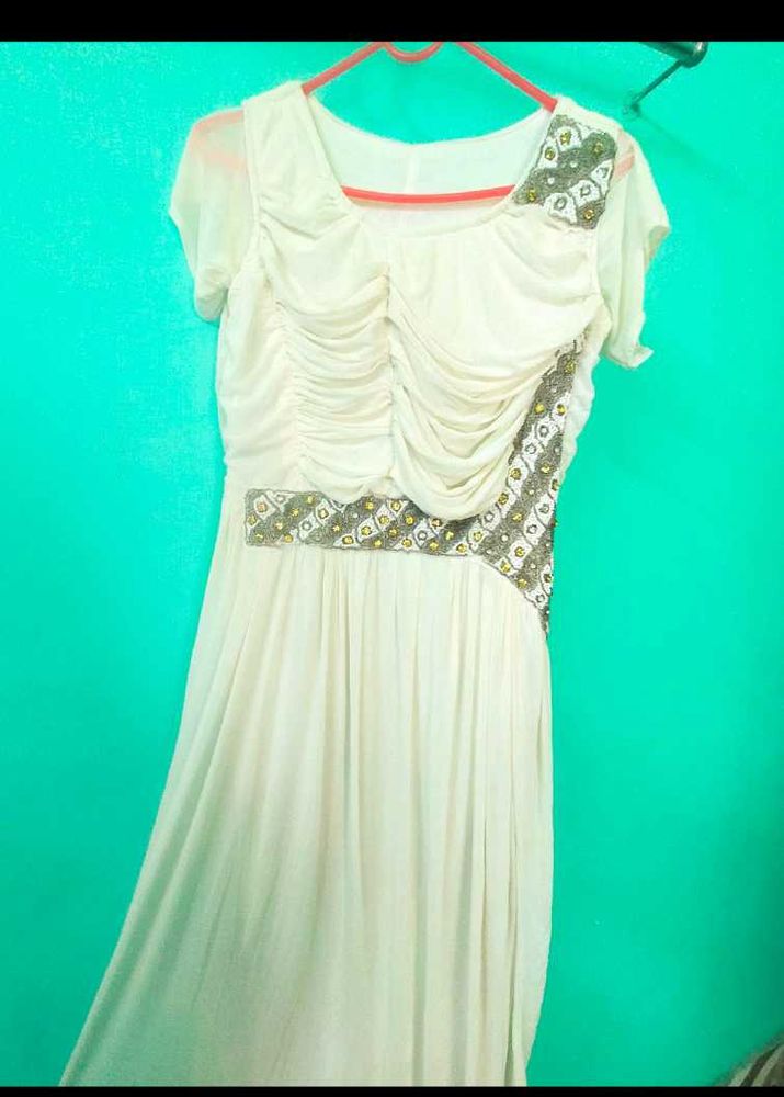 Vintage Cream Maxi Dress