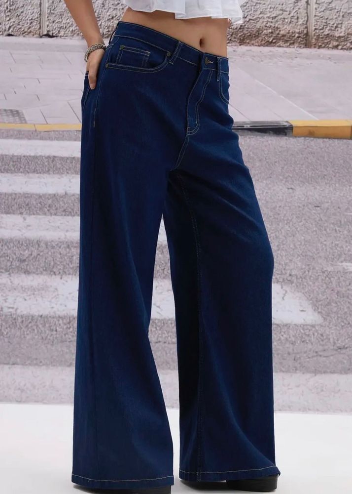 Wide Leg Denim Jeans