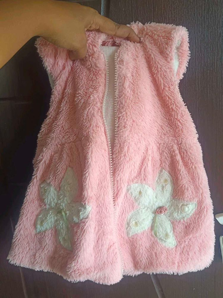 Cute Pink Fuzzy Vest