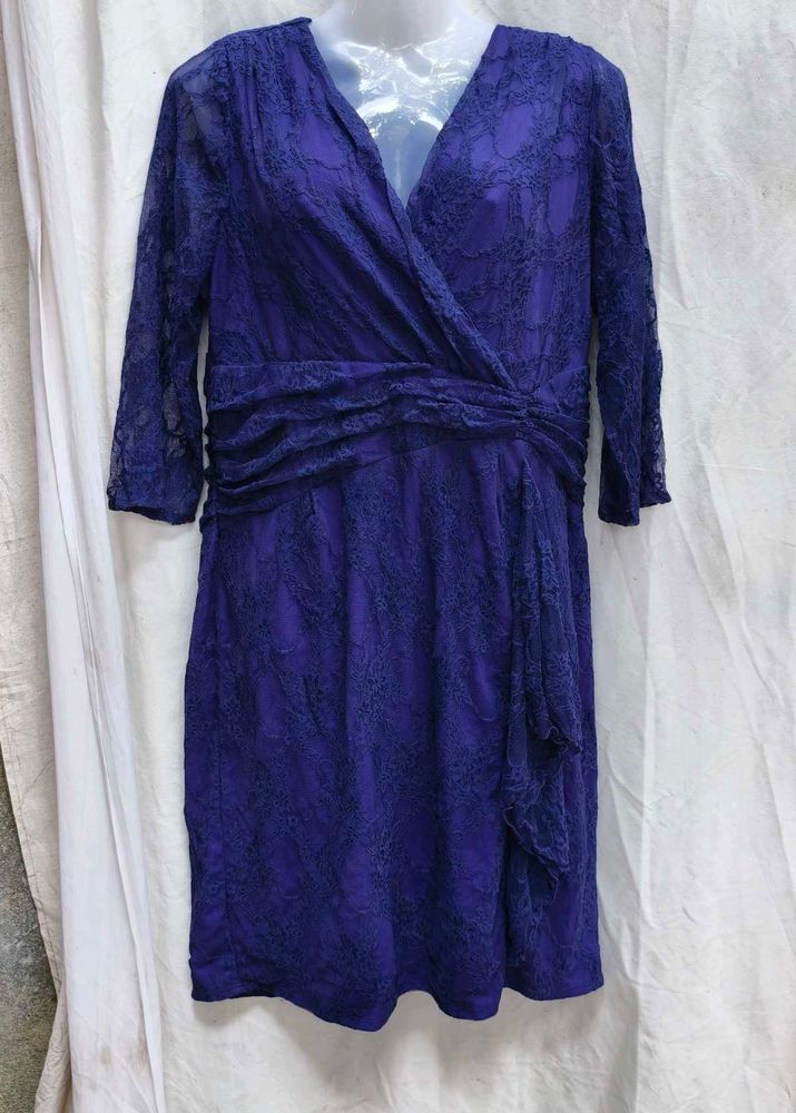 292011. Elegant Purple Lace Dress