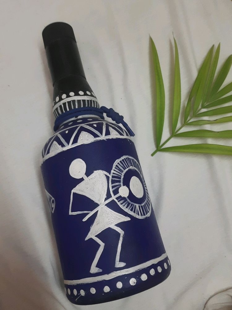 Warli Art Bottle Decor