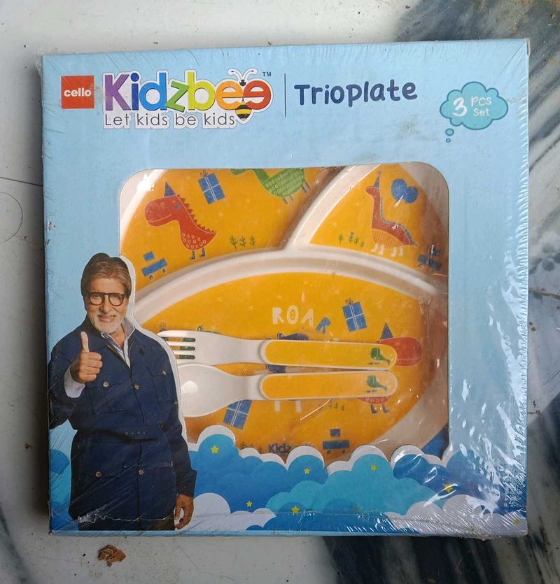 Cello Kidzbee Trioplate Dino Party Melamine Meal S