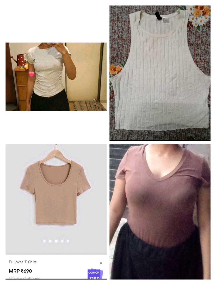 Combo Of 4 Tops 3 Savana And One H&amp;M