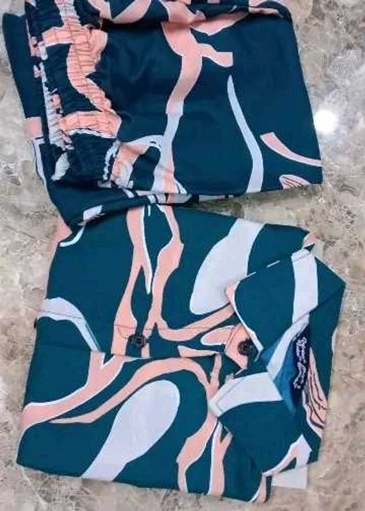 Abstract Print Pajama Set