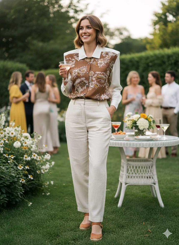 🌸 Vintage Floral Fusion Button-Down 🌸