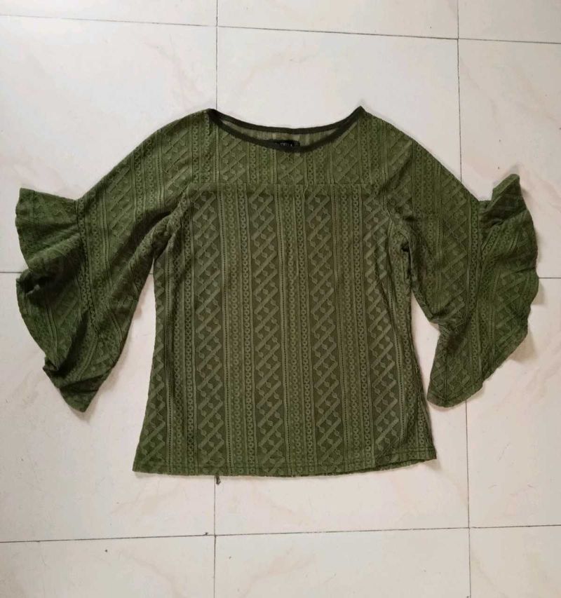 Women Green Net Top 💚