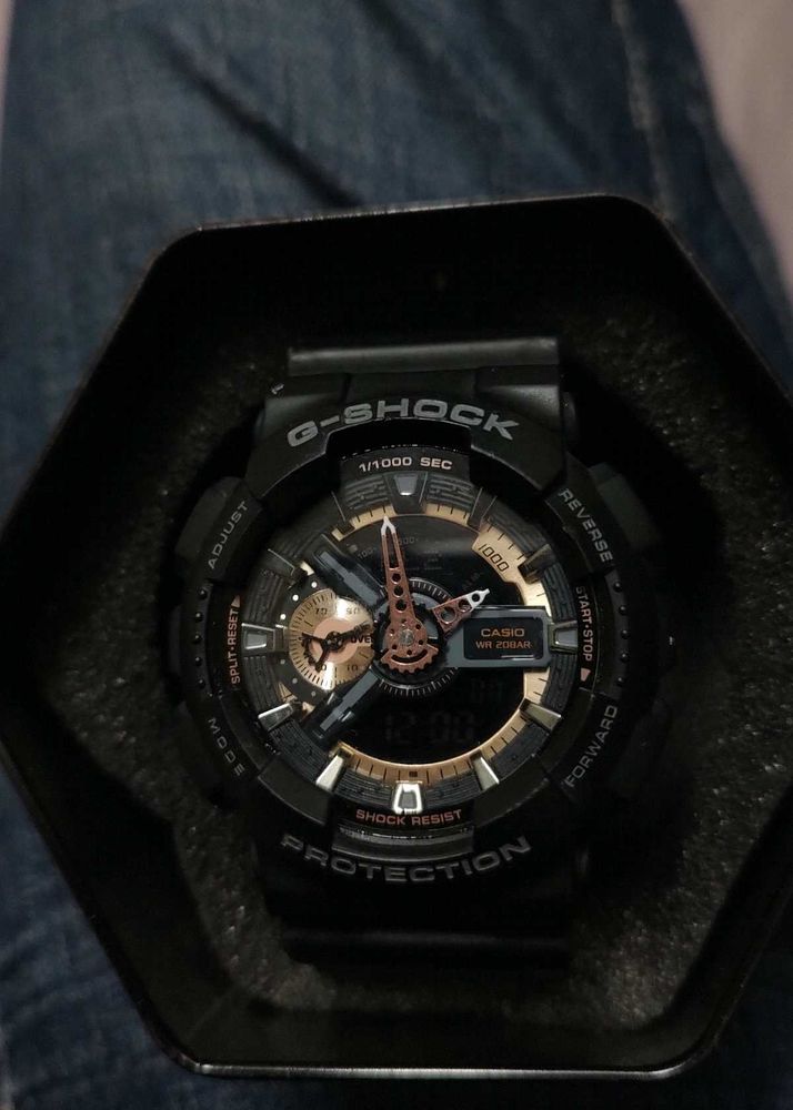 G-Shock Black &amp; Gold Watch